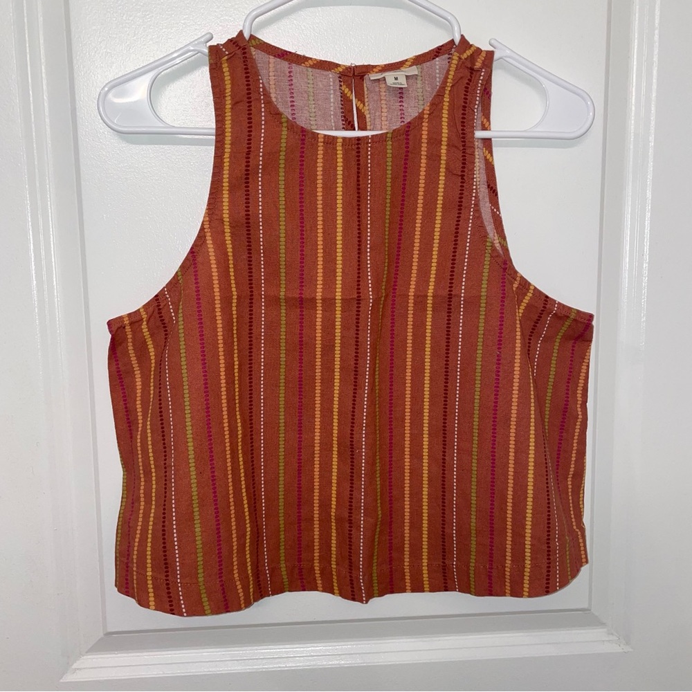 Striped Multicolor Sleeveless Top